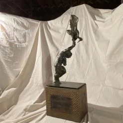 Tuxedo Park Junk Shop Benson A. Selzer Patinated Bronze Sculpture