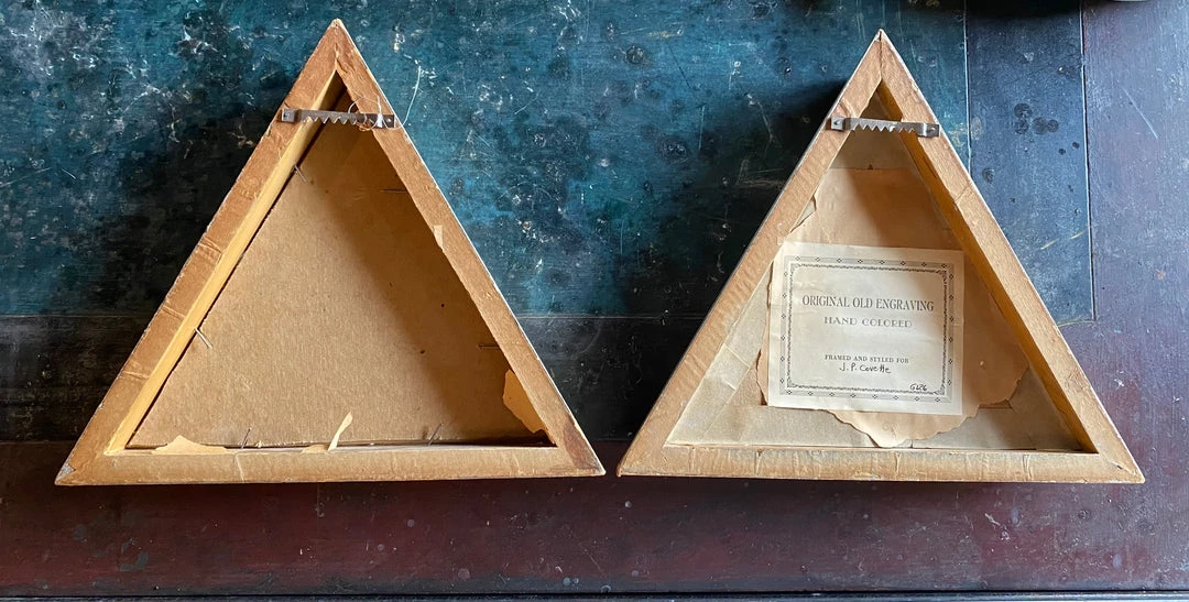 Tuxedo Park Junk Shop New Arrivals A Pair Of Hand-tinted Etchings 2 Tuxedo Park Junk Shop New Arrivals A Pair Of Hand-tinted Etchings