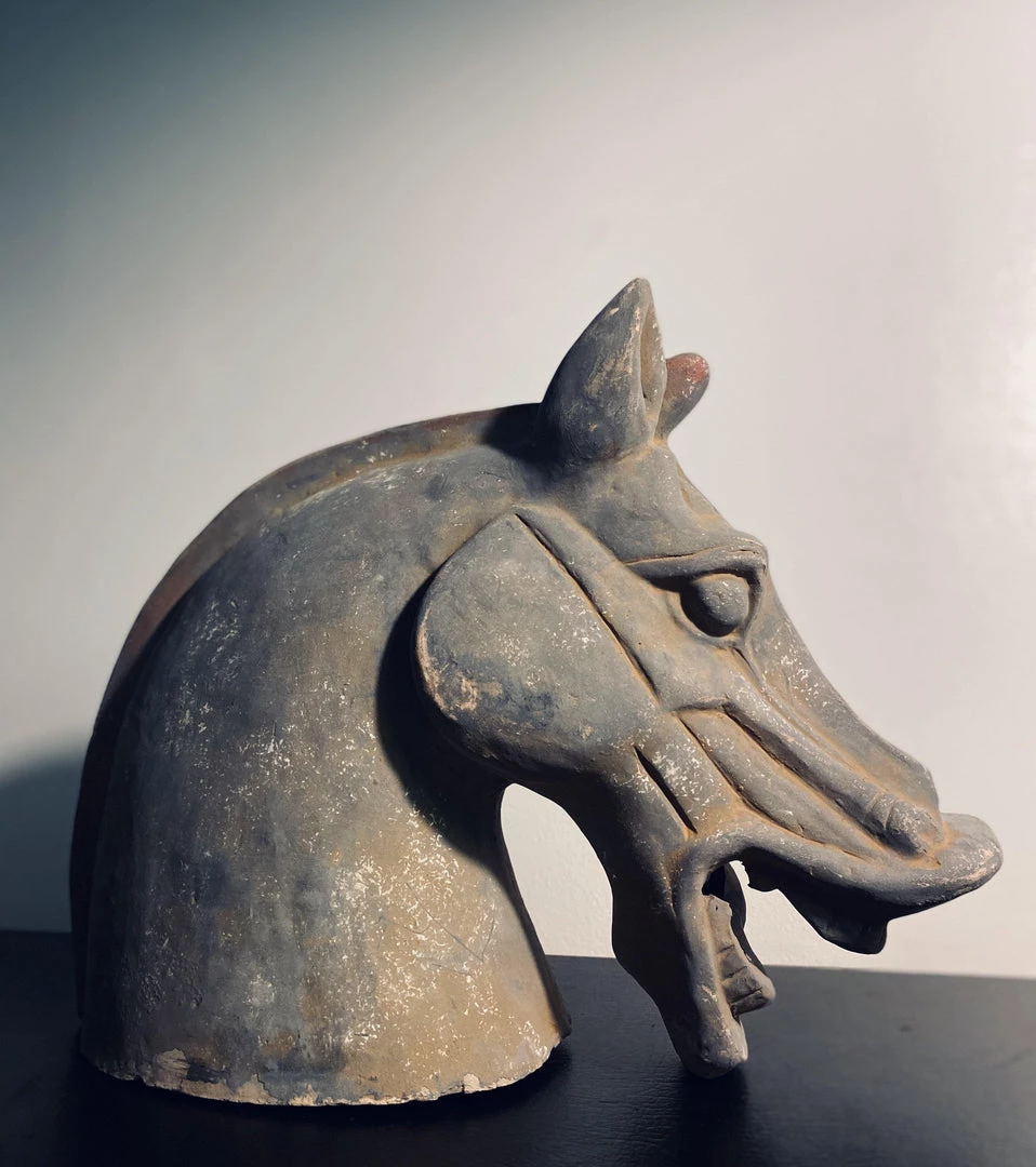 Tuxedo Park Junk Shop Antique Han Dynasty Style Horse Head 1 Tuxedo Park Junk Shop Antique Han Dynasty Style Horse Head