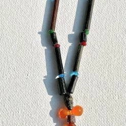 Tuxedo Park Junk Shop Ancient Roman Black Glass Beaded Necklace