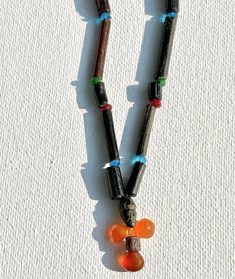 Tuxedo Park Junk Shop Ancient Roman Black Glass Beaded Necklace 2 Tuxedo Park Junk Shop Ancient Roman Black Glass Beaded Necklace